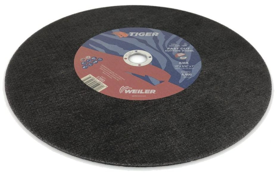 Weiler Abrasives Weiler Tiger Chop Saw Cutting Wheel - 14" X 3/32" Type 1 57093