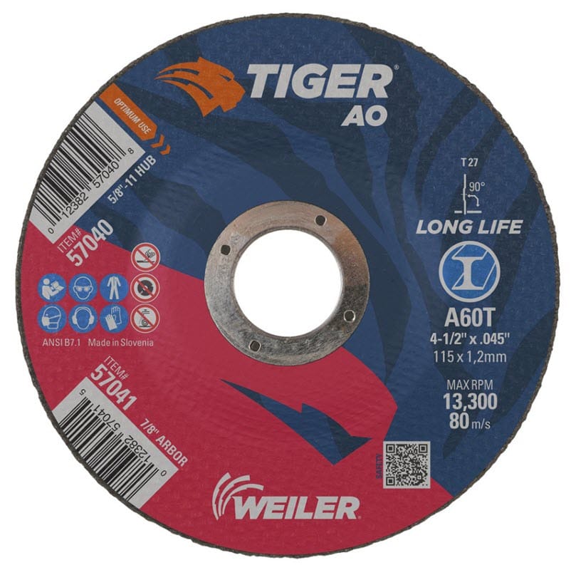 Weiler Tiger Cutting Wheel - 4 1/2" X .045" Type 27 57041