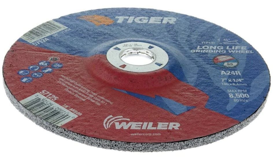 Weiler Abrasives Weiler Tiger Grinding Wheel - 7" X 1/4" Type 27 57125