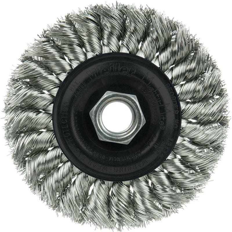 Weiler Twist Knot Wire Wheel - 4" Stainless Steel 13113