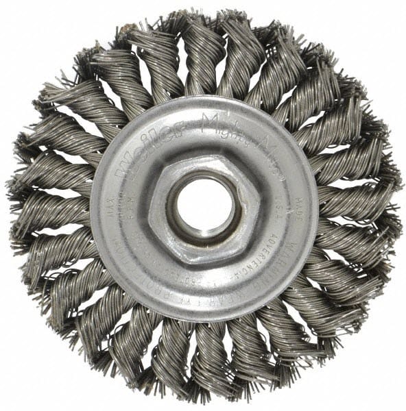 Weiler Twist Knot Wire Wheel - 4" Steel 13120