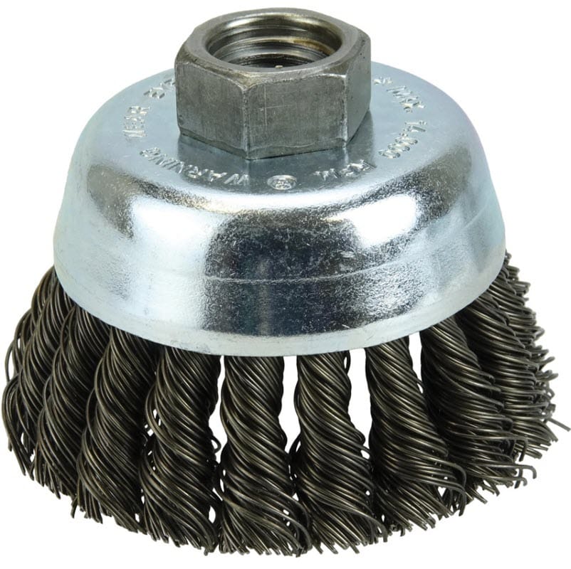 Weiler Wolverine Cup Brush - 3" Steel Knot 36238