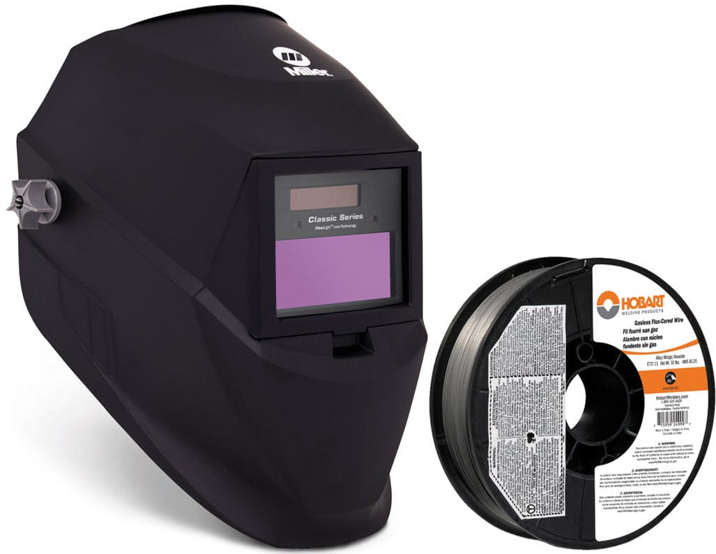 none Bundle FREE Miller Classic Welding Helmet PLUS 10# Spool Flux-Cored Wire