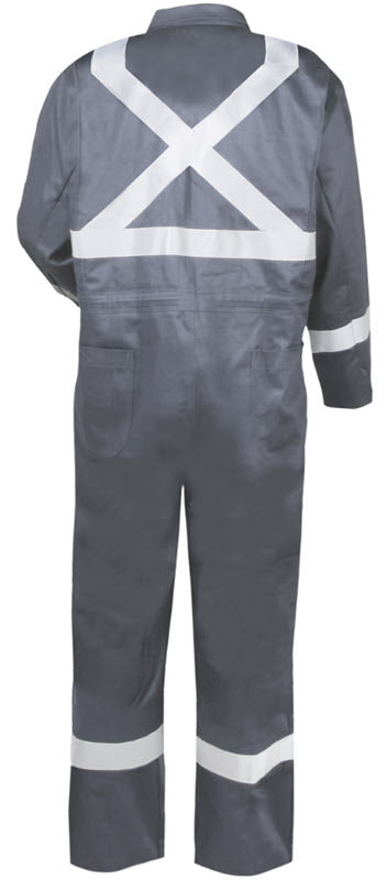 Black Stallion HI-VIS Deluxe FR Cotton Gray Coveralls CF2216-GY