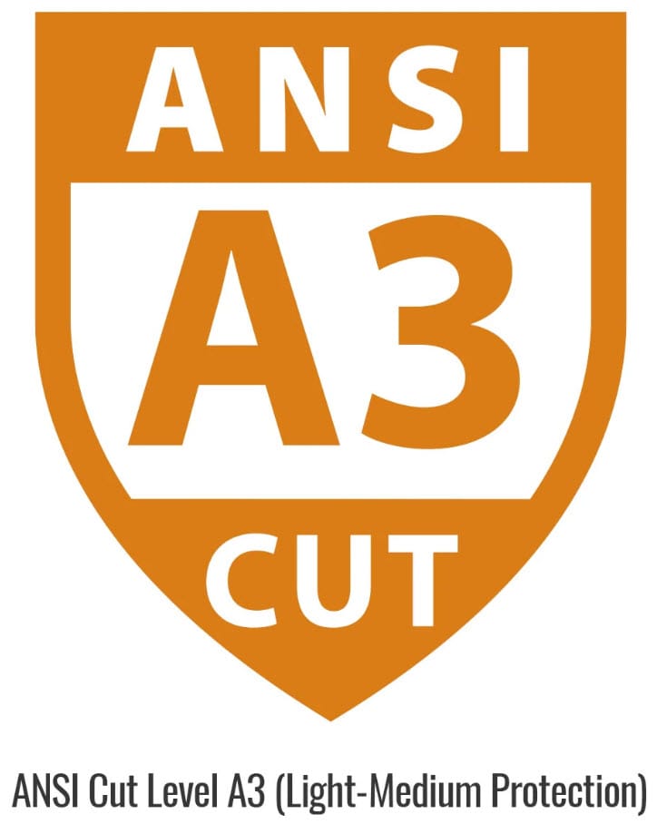 Black Stallion ANSI A3 cut protection rating shield icon
