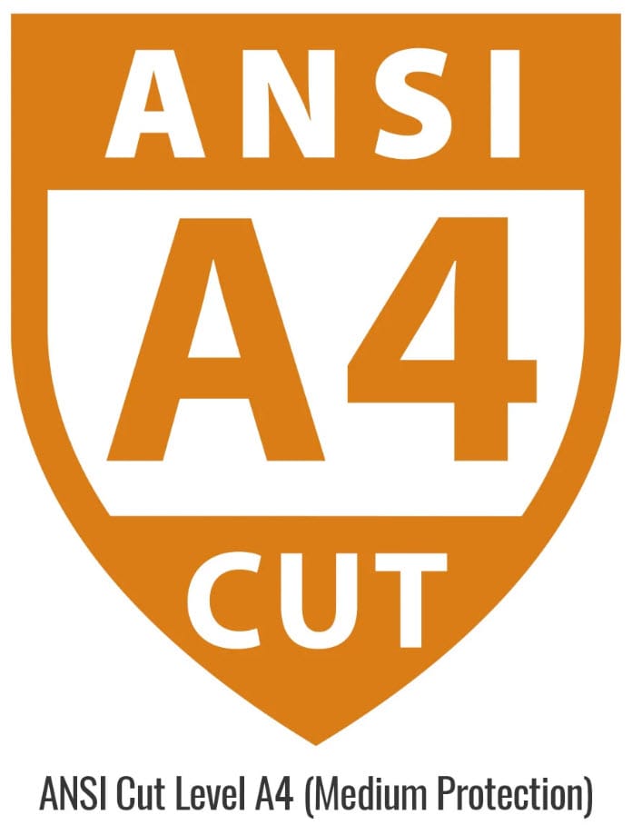 Black Stallion ANSI A4 cut level protection shield icon