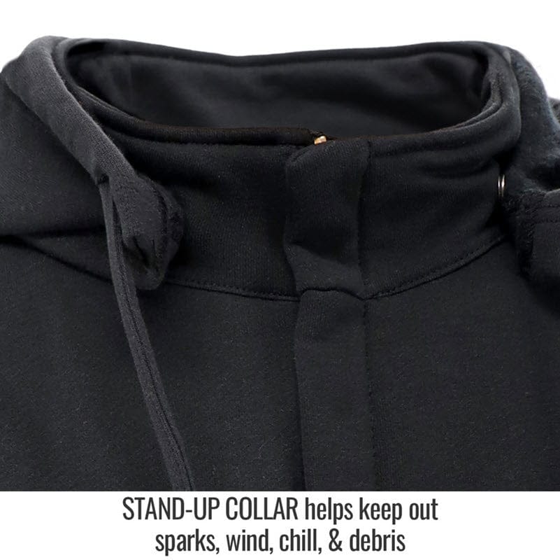 Black Stallion Clothing Black Stallion AR/FR Black Cotton Hooded Sweatshirt JF1331-BK