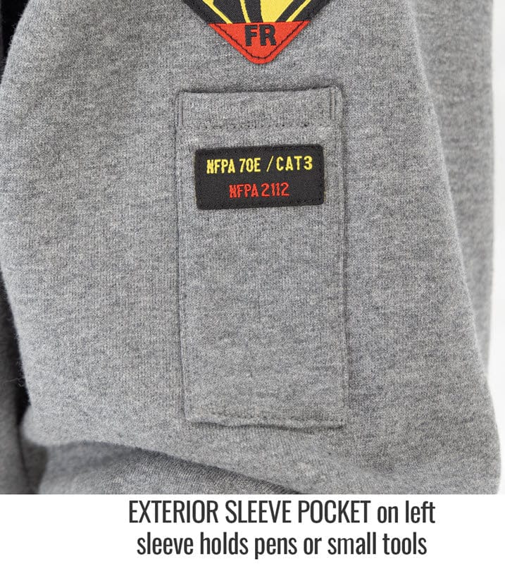 Black Stallion Clothing Black Stallion AR/FR Gray Cotton Hooded Sweatshirt JF1340-GY