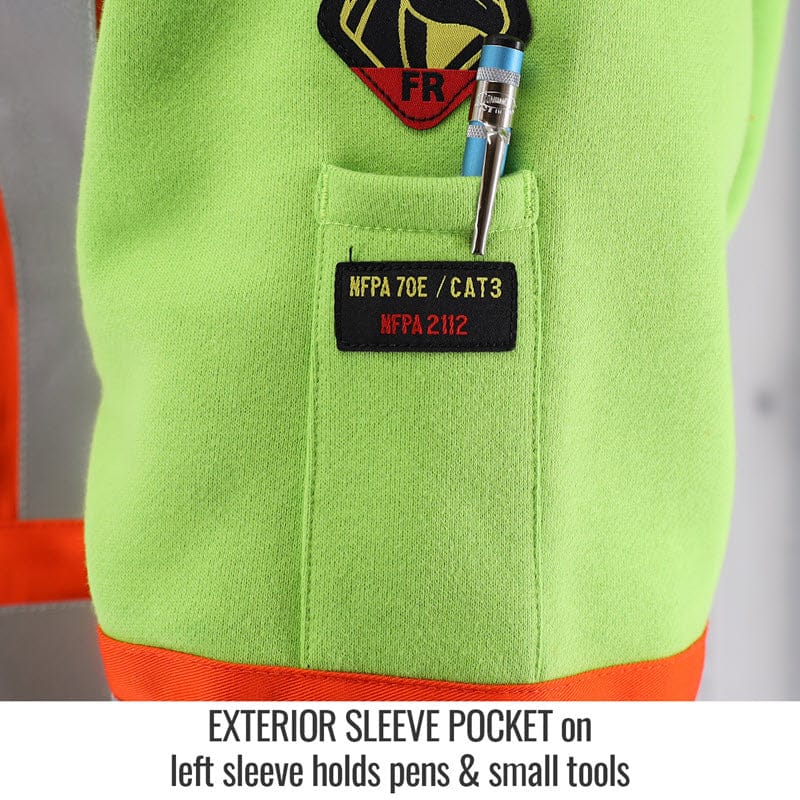 Black Stallion Clothing Black Stallion AR/FR Hi-Vis FR Cotton Sweatshirt JF1332-LM