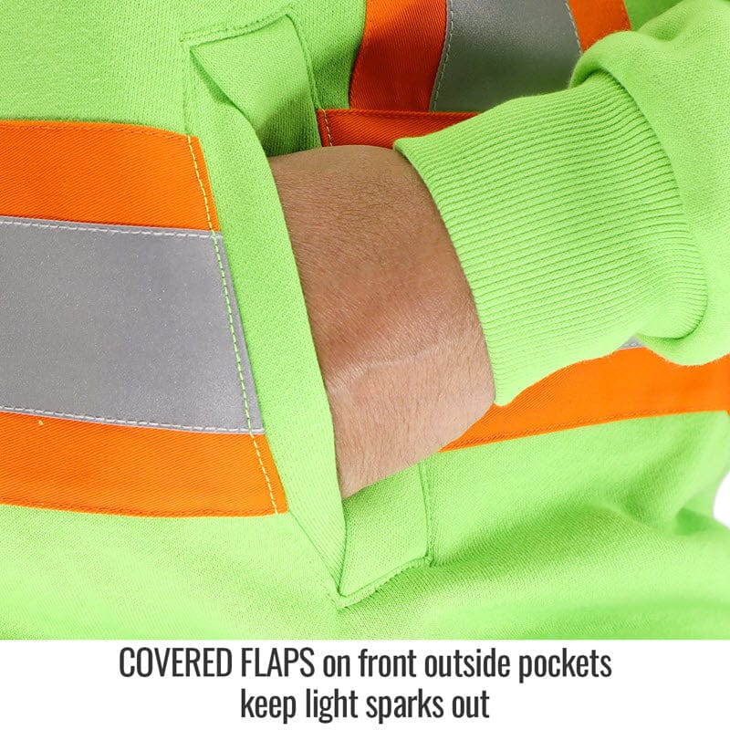 Black Stallion Clothing Black Stallion AR/FR Hi-Vis FR Cotton Sweatshirt JF1332-LM