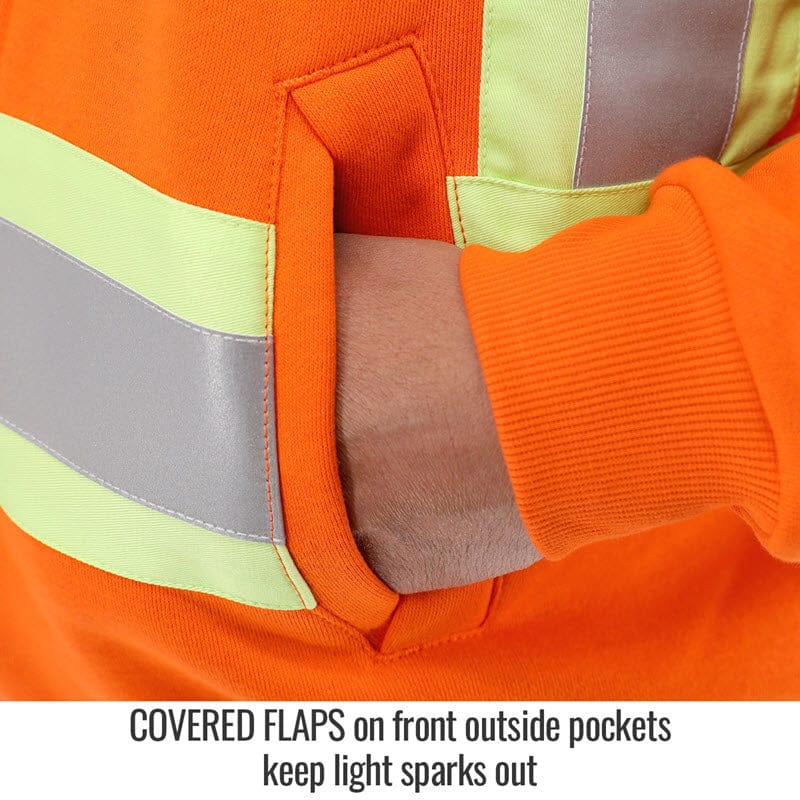 Black Stallion Clothing Black Stallion AR/FR Hi-Vis FR Cotton Sweatshirt JF1332-OR