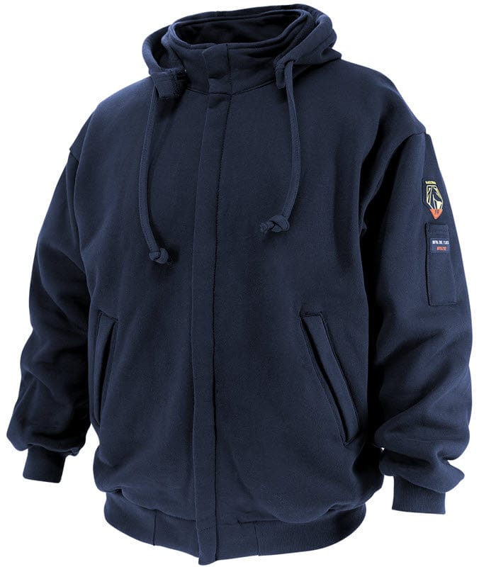Black Stallion Clothing Black Stallion AR/FR Navy Cotton Hooded Sweatshirt JF1331-NV