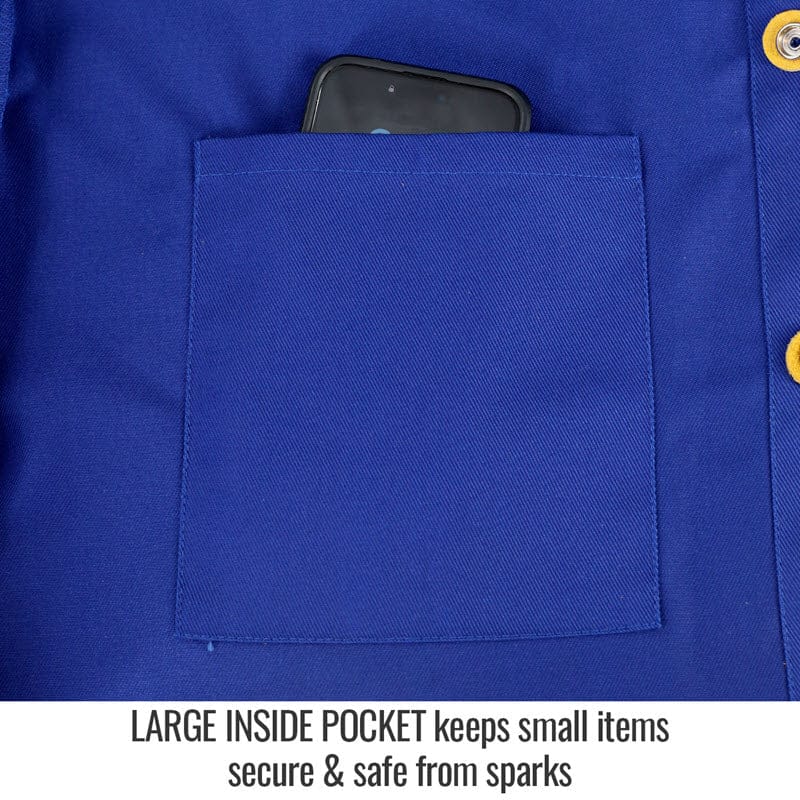 Black Stallion Clothing Black Stallion CORE FR Cotton/Cowhide Leather Hybrid Welding Jacket JH3040-RB