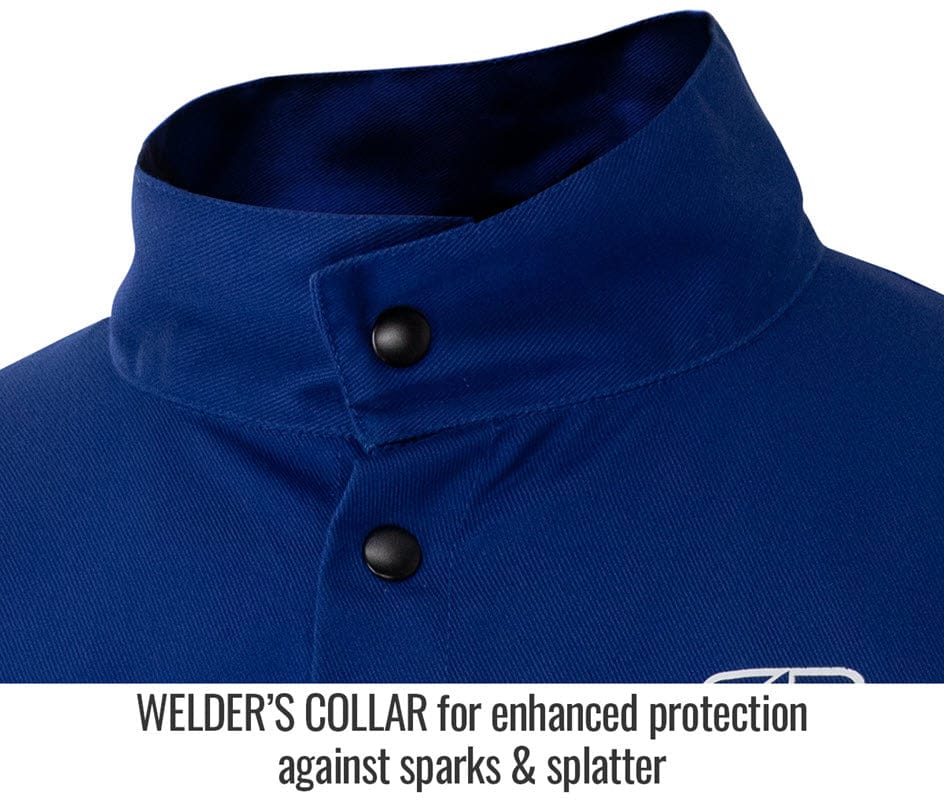 Black Stallion Clothing Black Stallion CORE FR Cotton/Cowhide Leather Hybrid Welding Jacket JH3040-RB