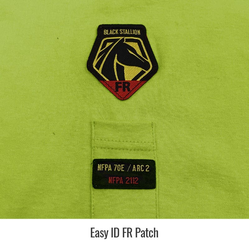 Black Stallion Clothing Black Stallion Flame Resistant 7 oz. Lime Cotton T-Shirt TF2510-LM