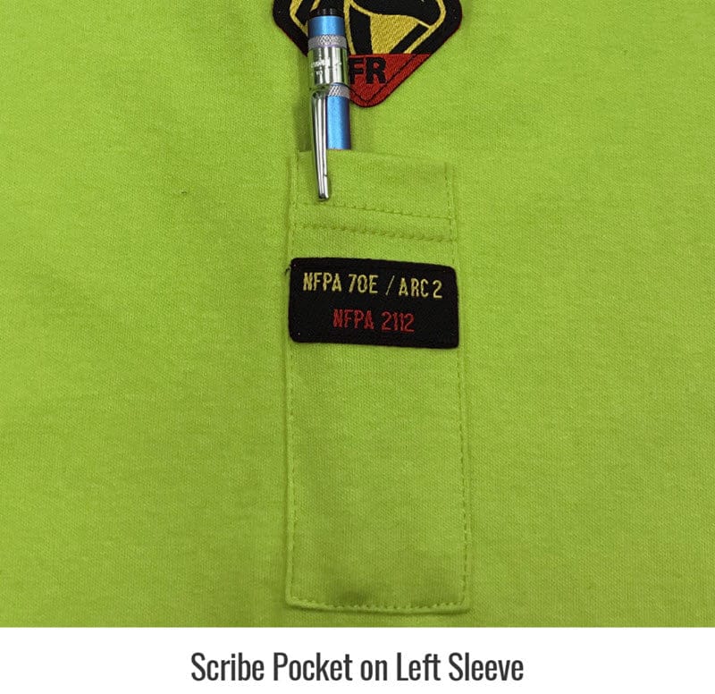 Black Stallion Clothing Black Stallion Flame Resistant 7 oz. Lime Cotton T-Shirt TF2510-LM