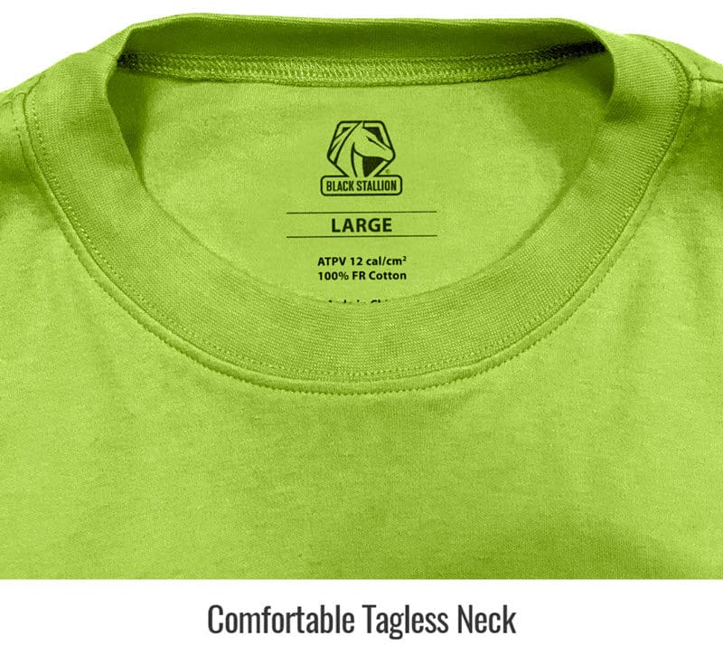 Black Stallion Clothing Black Stallion Flame Resistant 7 oz. Lime Cotton T-Shirt TF2510-LM