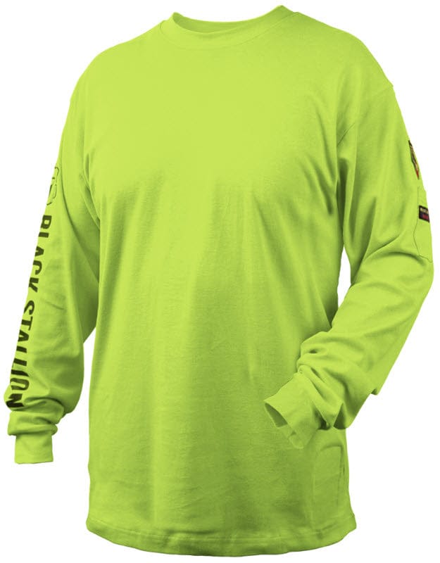 Black Stallion Clothing Black Stallion Flame Resistant 7 oz. Lime Cotton T-Shirt TF2510-LM
