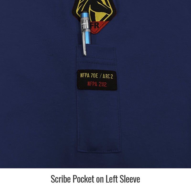 Black Stallion Clothing Black Stallion Flame Resistant 7 oz. Navy Cotton T-Shirt TF2510-NV