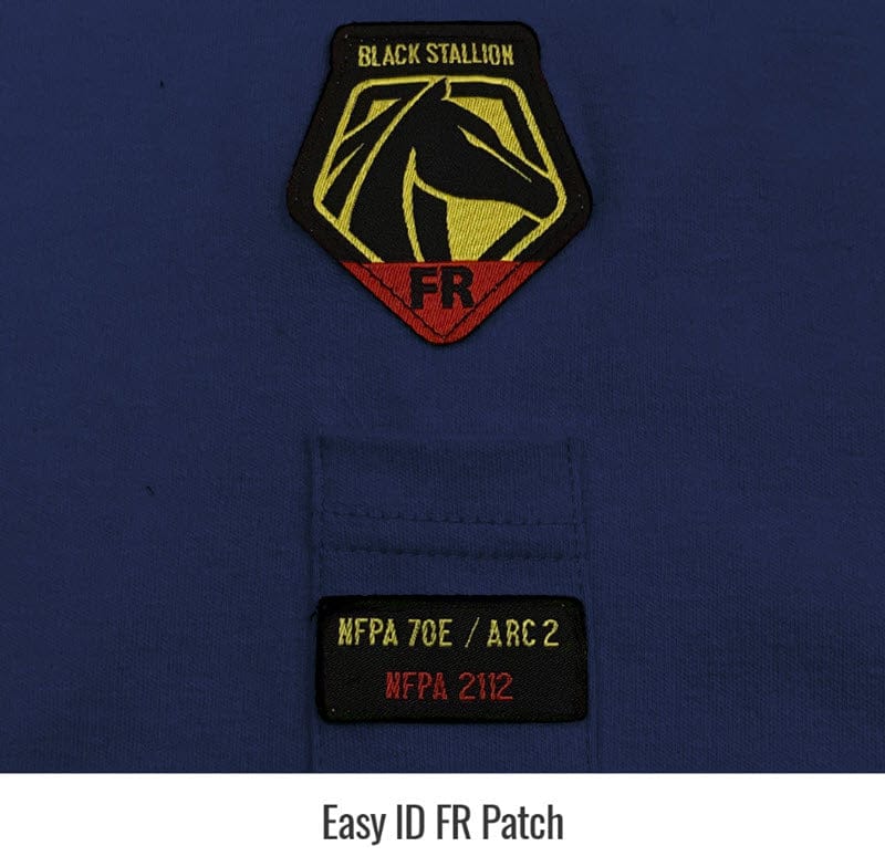 Black Stallion Clothing Black Stallion Flame Resistant 7 oz. Navy Cotton T-Shirt TF2510-NV