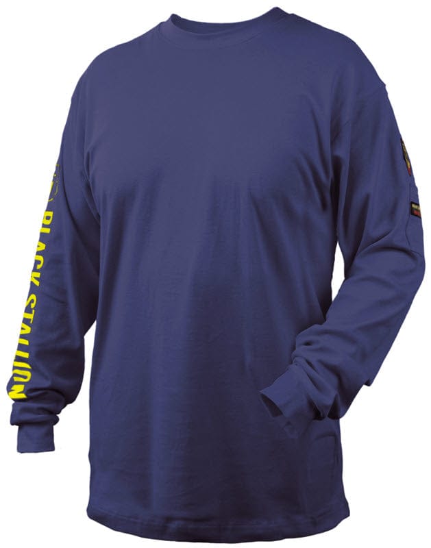 Black Stallion Clothing Black Stallion Flame Resistant 7 oz. Navy Cotton T-Shirt TF2510-NV