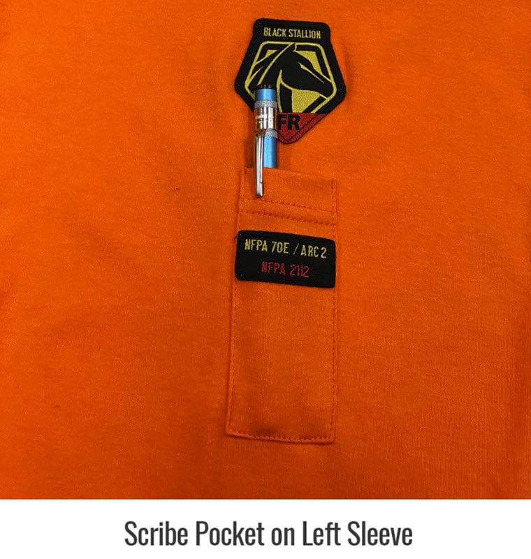 Black Stallion Clothing Black Stallion Flame Resistant 7 oz. Orange Cotton T-Shirt TF2510-OR