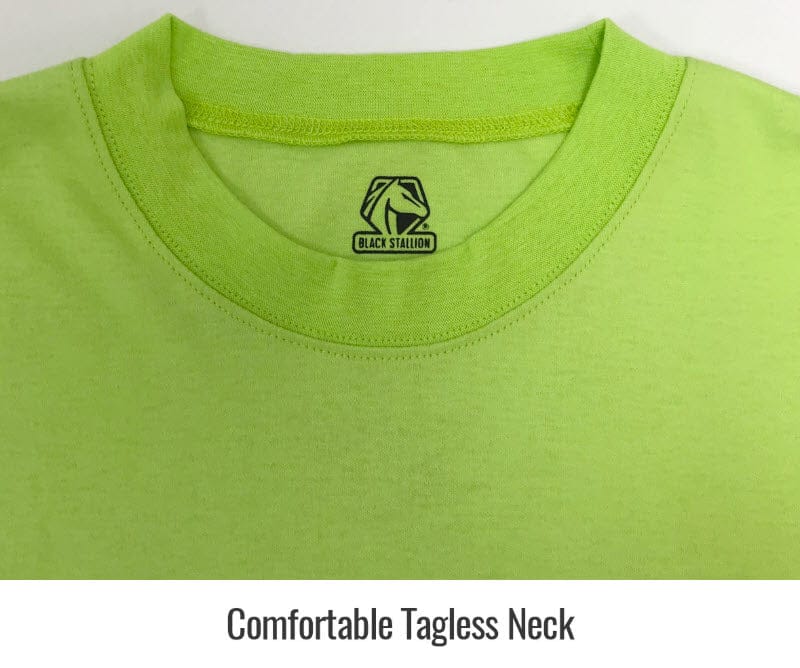 Black Stallion Clothing Black Stallion Flame Resistant Hi Vis Lime Cotton T-Shirt TF2511-LM
