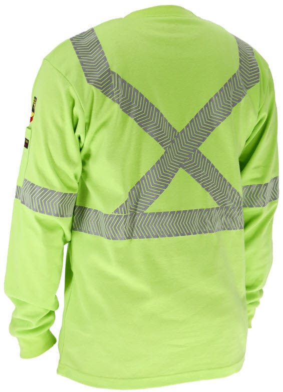 Black Stallion Clothing Black Stallion Flame Resistant Hi Vis Lime Cotton T-Shirt TF2511-LM