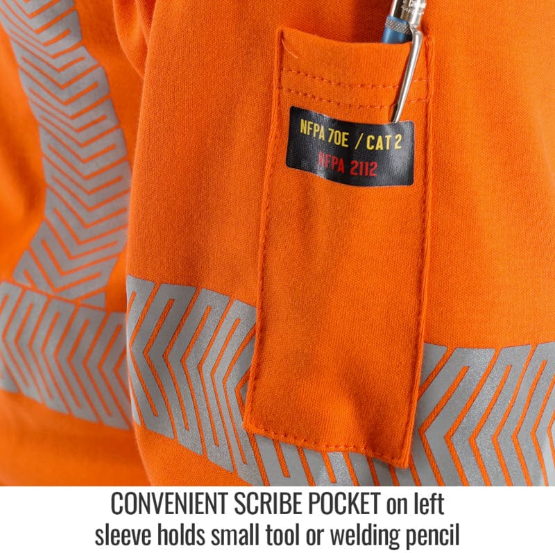 Black Stallion Clothing Black Stallion Flame Resistant Hi Vis Orange Cotton T-Shirt TF2511-OR