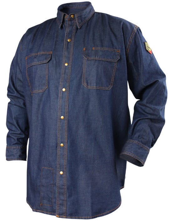Black Stallion Clothing Black Stallion FR Cotton Denim Work Shirt FS8-DNM