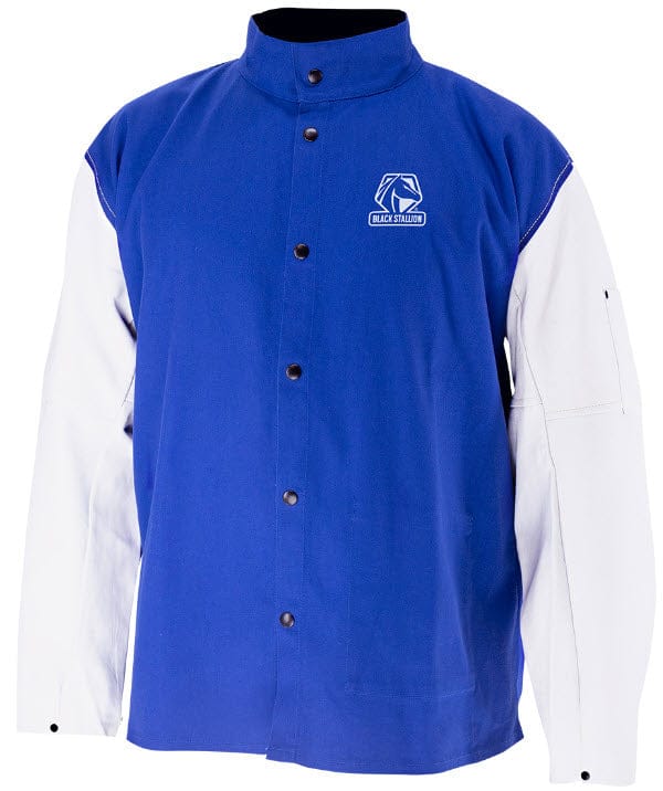 Black Stallion Clothing Black Stallion Grain Goatskin & FR Cotton Hybrid Welding Jacket JH3010-RB