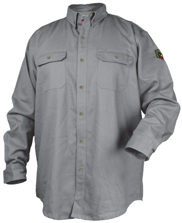 Black Stallion Clothing Black Stallion Gray AR/FR Cotton Work Shirt WF2110-GY