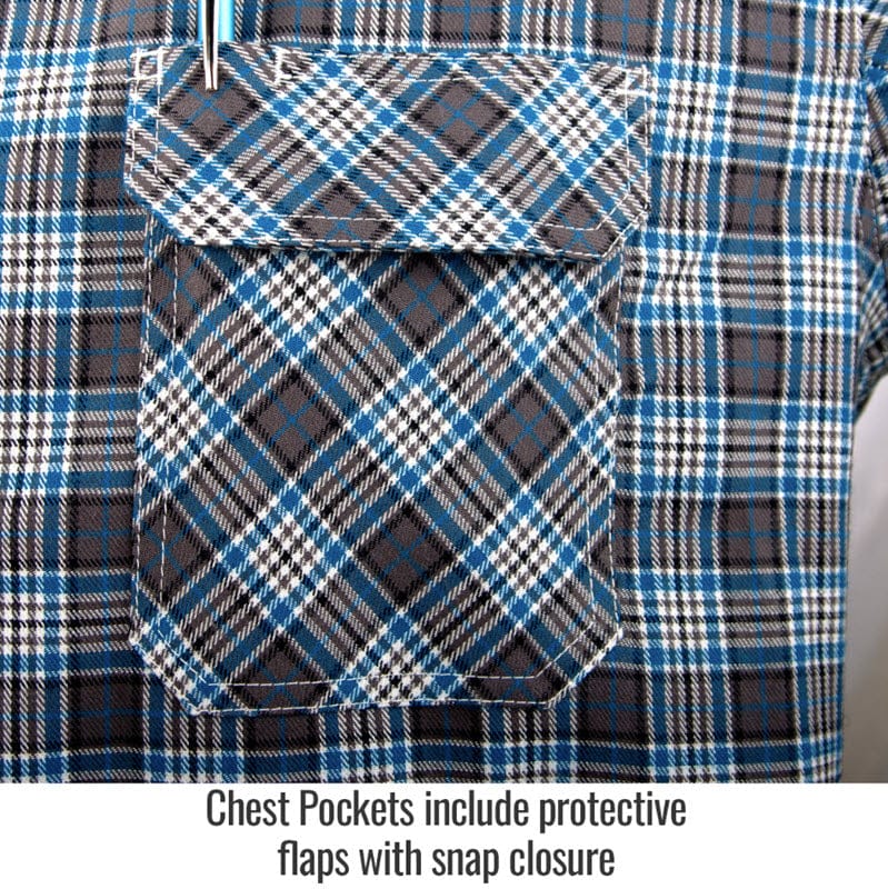 Black Stallion Clothing Black Stallion Gray Plaid FR Cotton Work Shirt FS9-PGY