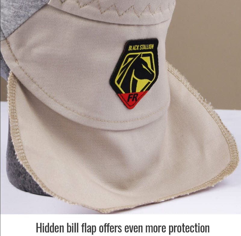 Black Stallion Clothing Black Stallion Gray/Stone Khaki Welding Cap AH1630-GS