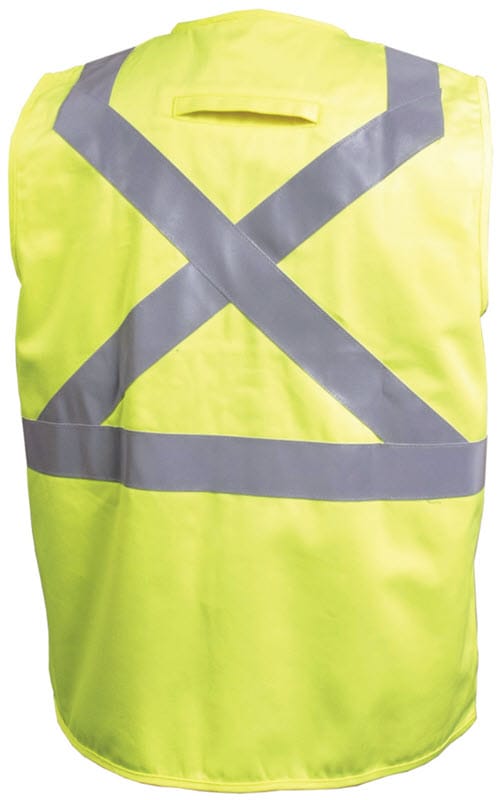 Black Stallion Clothing Black Stallion Hi-Vis ANSI Class 2 FR Cotton Safety Vest VF1110