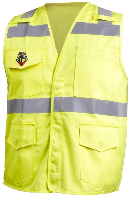Black Stallion Clothing Black Stallion Hi-Vis ANSI Class 2 FR Cotton Safety Vest VF1110