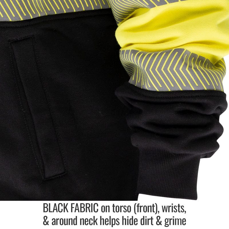 Black Stallion Clothing Black Stallion Hi-Vis Class 3 AR/FR Cotton Hooded Sweatshirt JF2045-HY