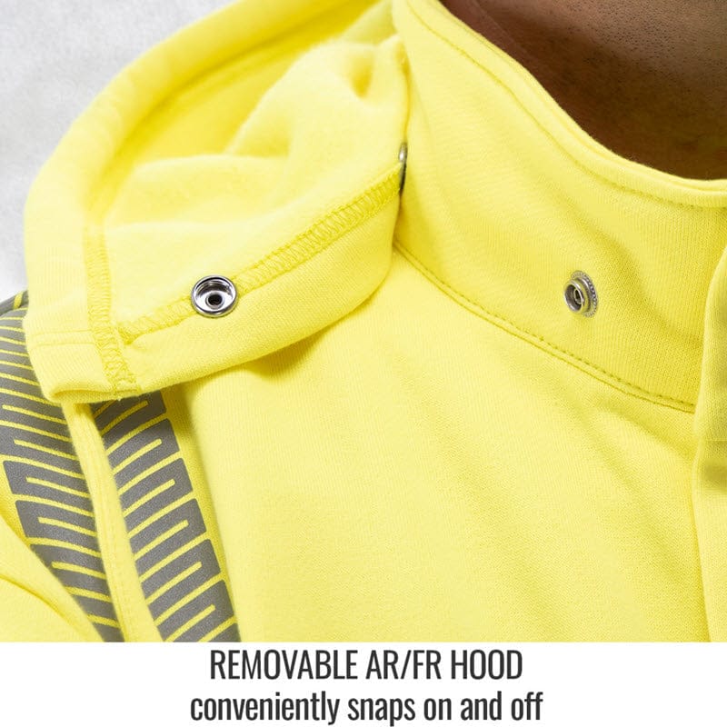 Black Stallion Clothing Black Stallion Hi-Vis Class 3 AR/FR Cotton Hooded Sweatshirt JF2045-HY