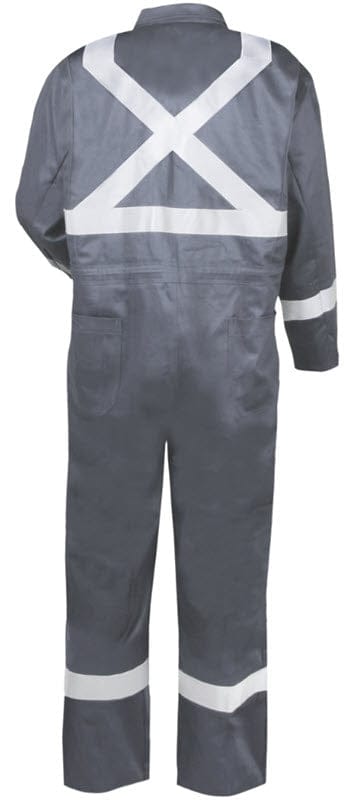 Black Stallion Clothing Black Stallion HI-VIS Deluxe FR Cotton Gray Coveralls CF2216-GY