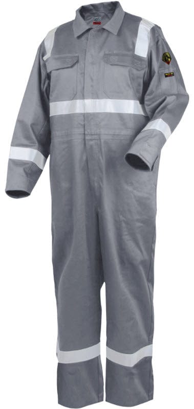 Black Stallion Clothing Black Stallion HI-VIS Deluxe FR Cotton Gray Coveralls CF2216-GY