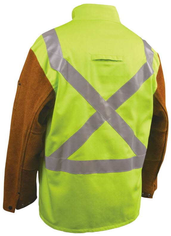 Black Stallion Clothing Black Stallion Hybrid Welding Jacket w/Silver Reflectives JH1012-LM