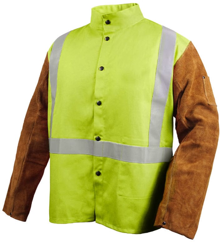Black Stallion Clothing Black Stallion Hybrid Welding Jacket w/Silver Reflectives JH1012-LM