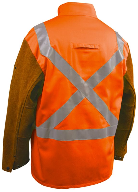 Black Stallion Clothing Black Stallion Hybrid Welding Jacket w/Silver Reflectives JH1012-OR