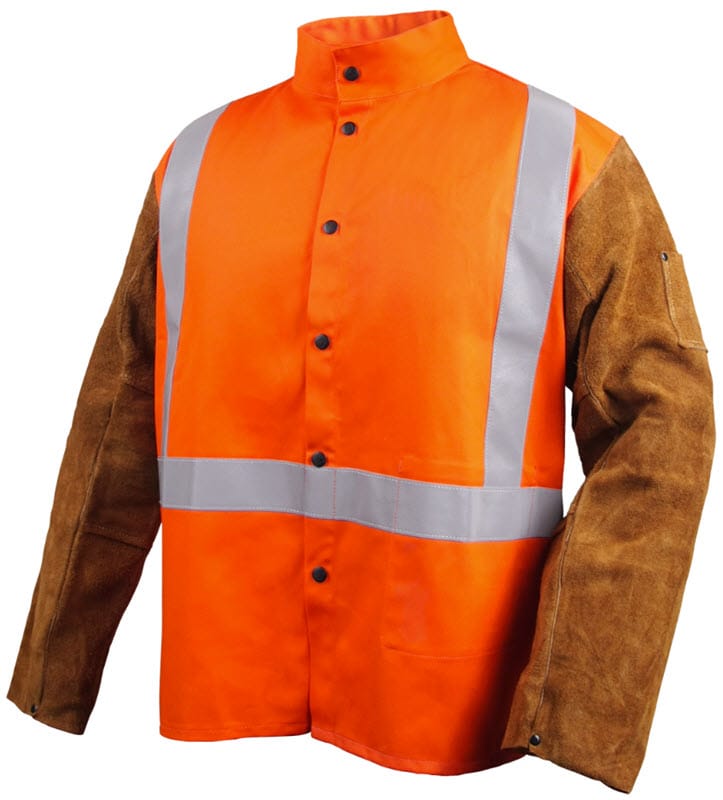 Black Stallion Clothing Black Stallion Hybrid Welding Jacket w/Silver Reflectives JH1012-OR