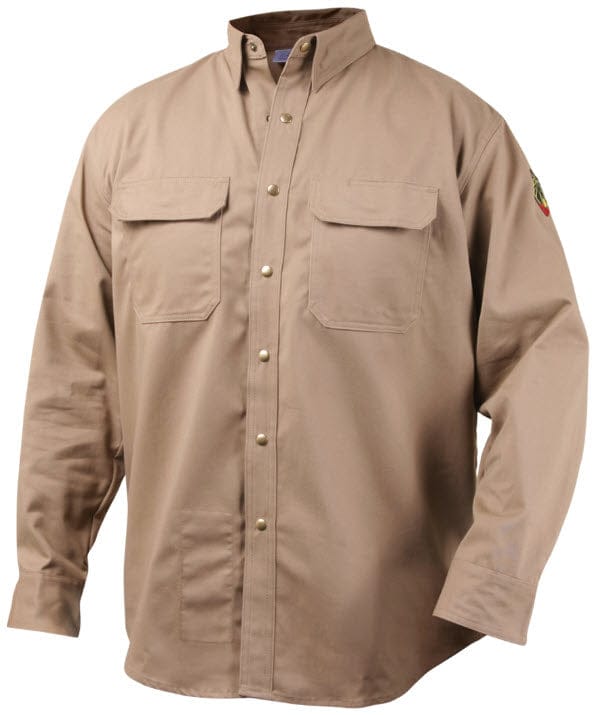 Black Stallion Clothing Black Stallion Khaki FR Cotton Work Shirt FS7-KHK