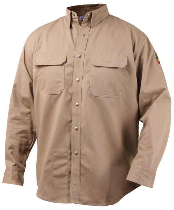 Black Stallion Clothing Black Stallion Khaki FR Cotton Work Shirt FS7-KHK