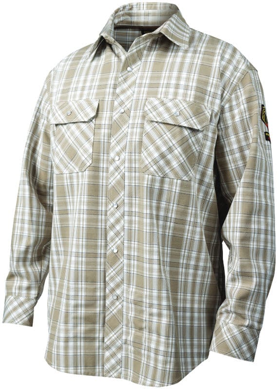 Black Stallion Clothing Black Stallion Khaki Plaid AR/FR Cotton Work Shirt WF2110-PK