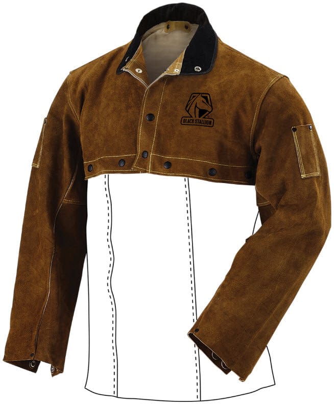 Black Stallion Clothing Black Stallion Leather Cape Sleeves - Split Cowhide 21CS