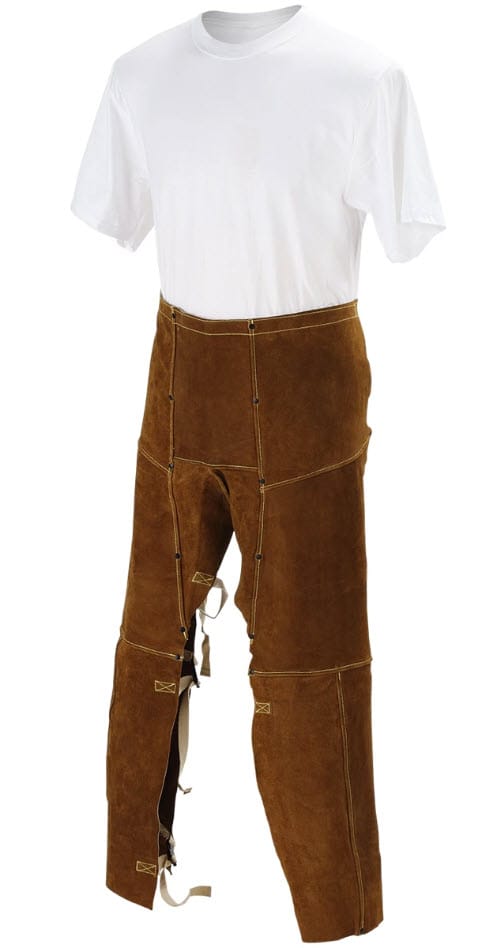 Black Stallion brown leather welding chaps