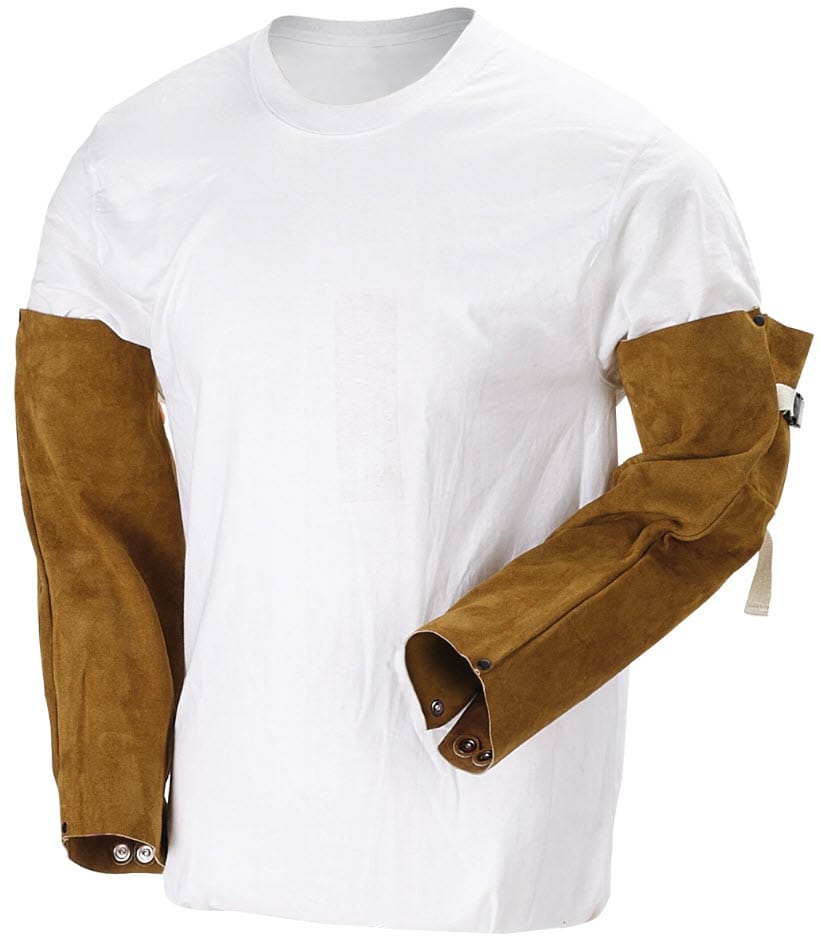 Black Stallion Leather Welding Sleeves - 18 Inch Split Cowhide 18SLV